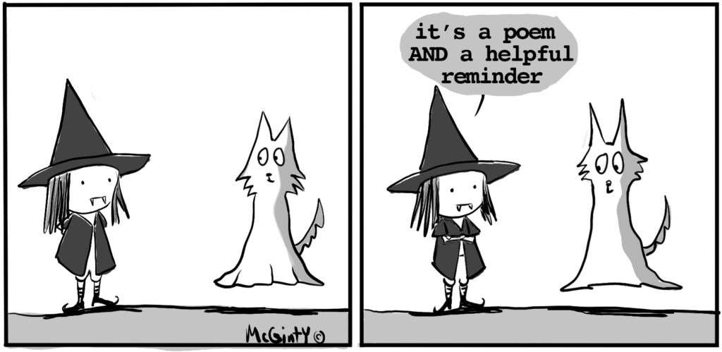 vampire witch: it's a poem AND a helpful reminder.